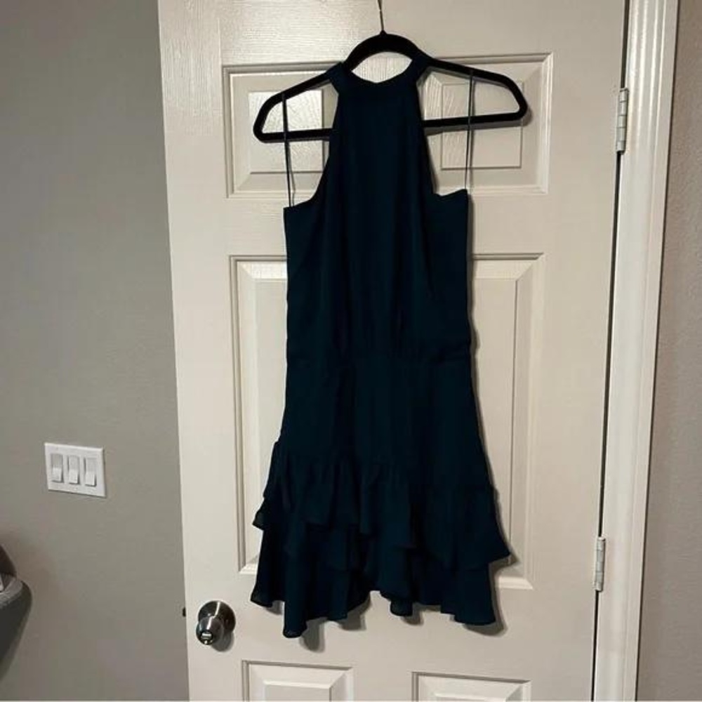 Elegant Navy Halter Dress